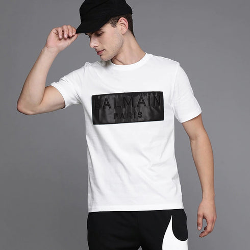 Balmain W Leather T-Shirt